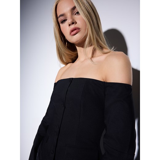 Mohito - Bluzka z odkrytymi ramionami - czarny Mohito 40 Mohito