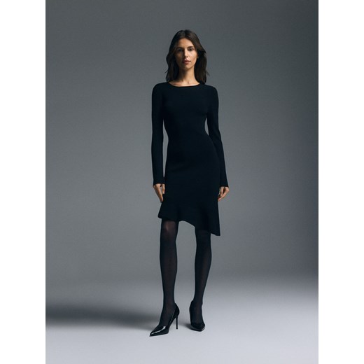 Reserved - Asymetryczna sukienka mini - czarny ze sklepu Reserved w kategorii Sukienki - zdjęcie 187508657