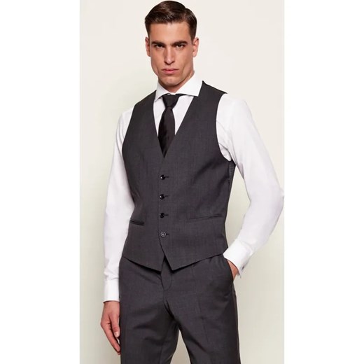 BOSS BLACK Wełniana kamizelka H-HUGE | Slim Fit ze sklepu Gomez Fashion Store w kategorii Kamizelki męskie - zdjęcie 187509259
