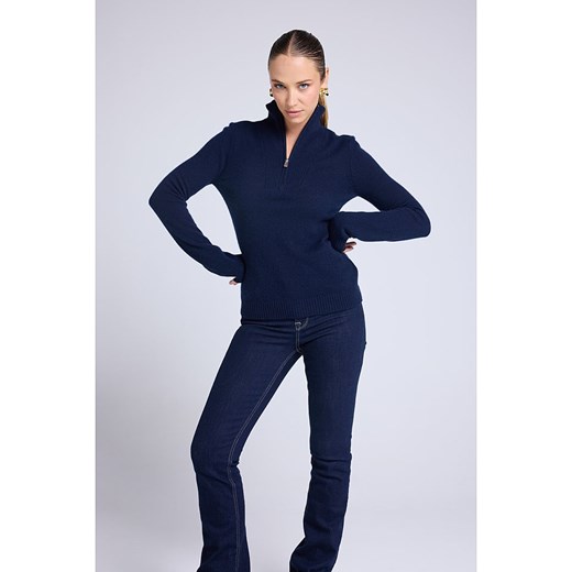 Maison Héritage Cashmere Kaszmirowy sweter w kolorze granatowym ze sklepu Limango Polska w kategorii Swetry damskie - zdjęcie 187509875