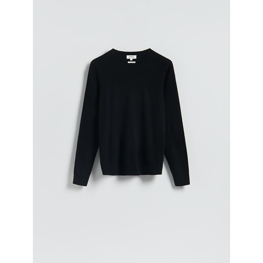 Reserved - Wełniany sweter z dodatkiem kaszmiru - czarny ze sklepu Reserved w kategorii Swetry damskie - zdjęcie 187510429