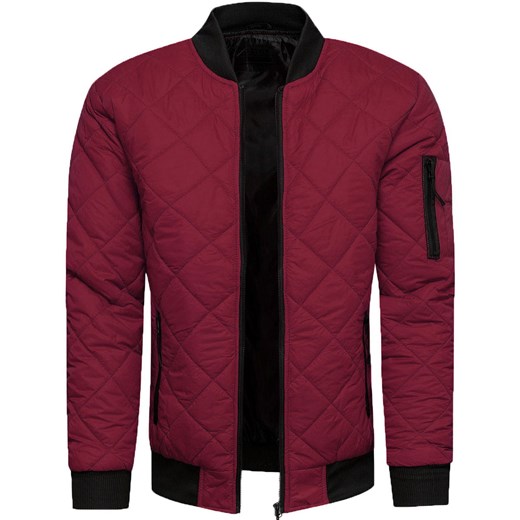 Kurtka męska przejściowa bordowa bomberka Recea ze sklepu Recea.pl w kategorii Kurtki męskie - zdjęcie 187510968