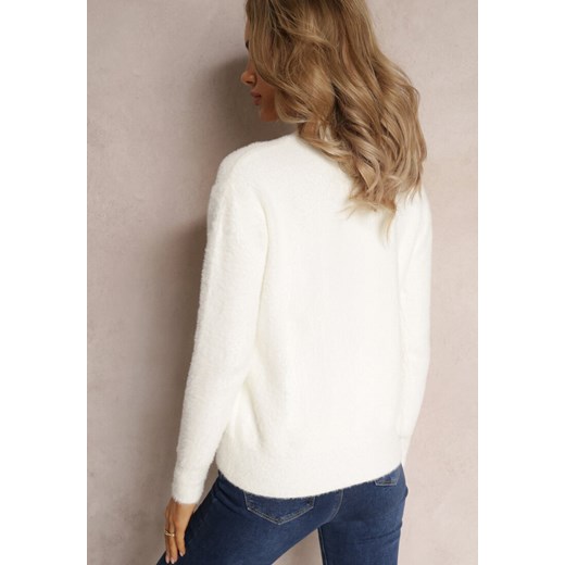 Biały Sweter Wełniany Elisabema Renee ONE SIZE renee.pl