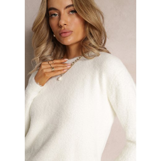 Biały Sweter Wełniany Elisabema Renee ONE SIZE renee.pl