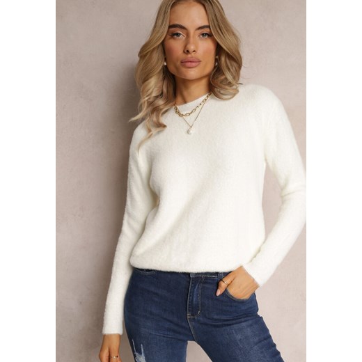 Biały Sweter Wełniany Elisabema ze sklepu renee.pl w kategorii Swetry damskie - zdjęcie 187510979