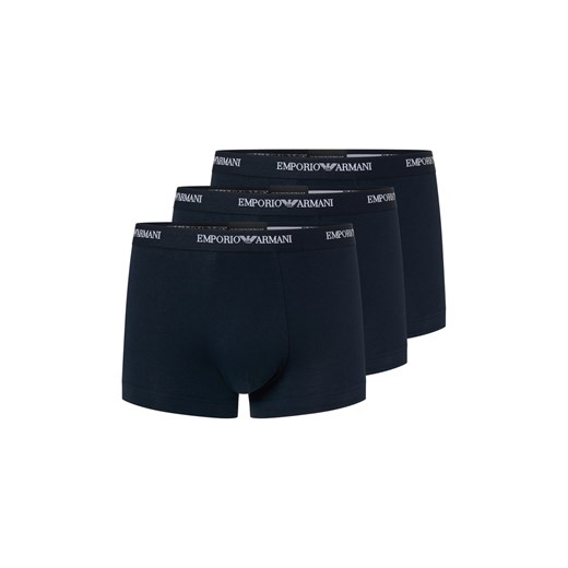 Emporio Armani Bokserki w 3-paku Mężczyźni Bawełna granatowy jednolity ze sklepu vangraaf w kategorii Majtki męskie - zdjęcie 187511015