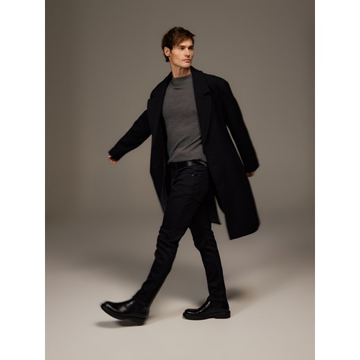 Reserved - Jeansy slim z paskiem - czarny ze sklepu Reserved w kategorii Jeansy męskie - zdjęcie 187511158