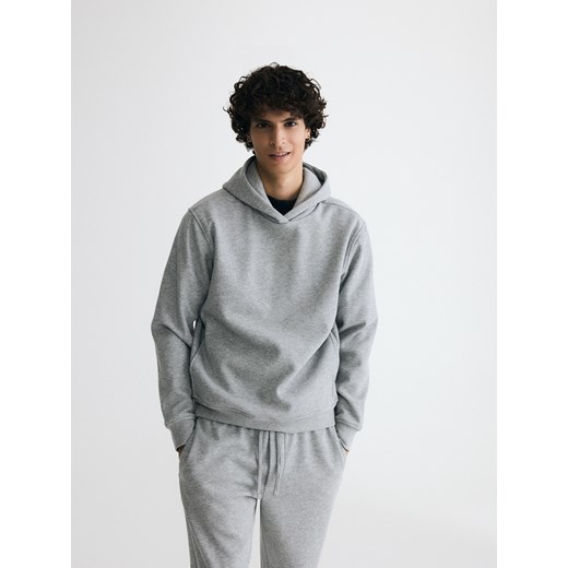 Reserved - Bluza regular z kapturem - jasnoszary Reserved XXL Reserved