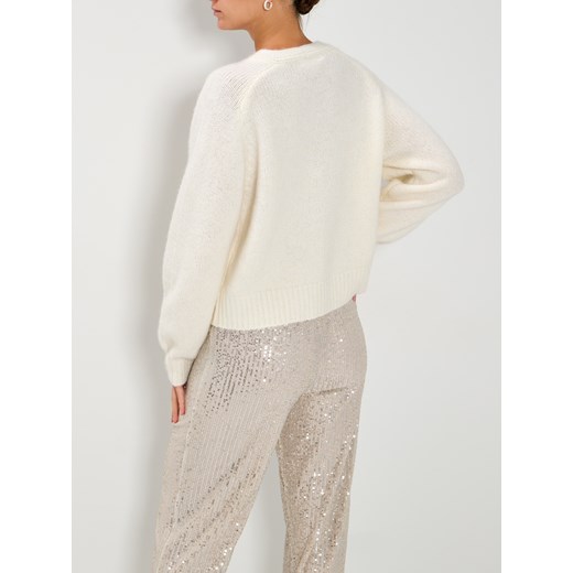 Sinsay - Rozpinany sweter na guziki - biały Sinsay L Sinsay