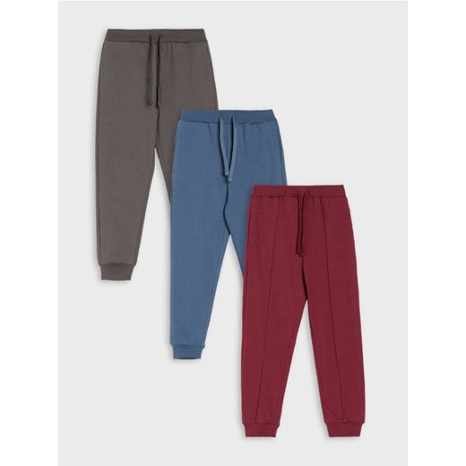 Sinsay - Spodnie loose 3 pack - bordowy ze sklepu Sinsay w kategorii Spodnie dziewczęce - zdjęcie 187513385
