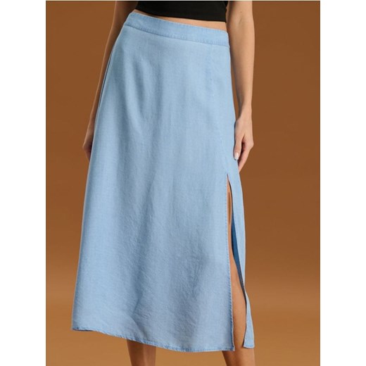 Sinsay - Spódnica midi z lyocellu - niebieski ze sklepu Sinsay w kategorii Spódnice - zdjęcie 187513455