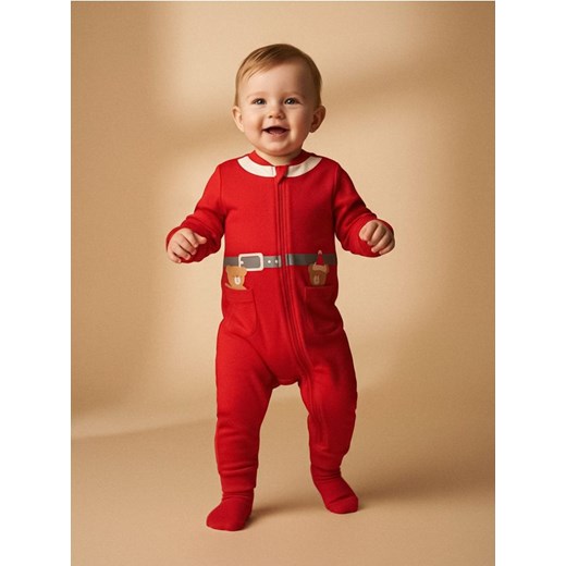 Sinsay - Śpiochy zapinane na zamek z motywem świątecznym - czerwony ze sklepu Sinsay w kategorii Piżamy dziecięce - zdjęcie 187513459