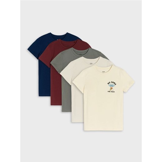 Sinsay - Koszulki 5 pack - bordowy ze sklepu Sinsay w kategorii T-shirty chłopięce - zdjęcie 187513475