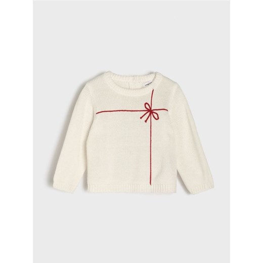 Sinsay - Żakardowy sweter - kremowy ze sklepu Sinsay w kategorii Bluzy i swetry - zdjęcie 187513487