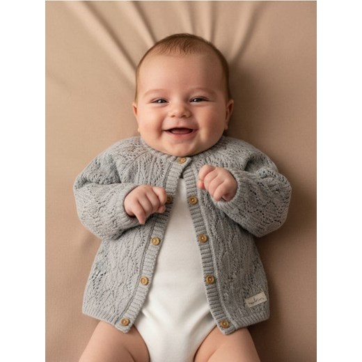 Sinsay - Bawełniany sweter z ozdobnymi guzikami - szary ze sklepu Sinsay w kategorii Bluzy i swetry - zdjęcie 187513488