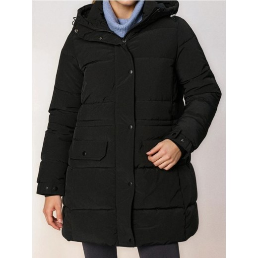 Sinsay - Pikowana kurtka puffer z kapturem - czarny ze sklepu Sinsay w kategorii Kurtki damskie - zdjęcie 187513508