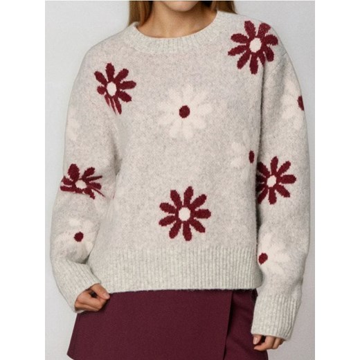 Sinsay - Sweter ze wzorem w kwiaty - wielobarwny ze sklepu Sinsay w kategorii Swetry damskie - zdjęcie 187513519