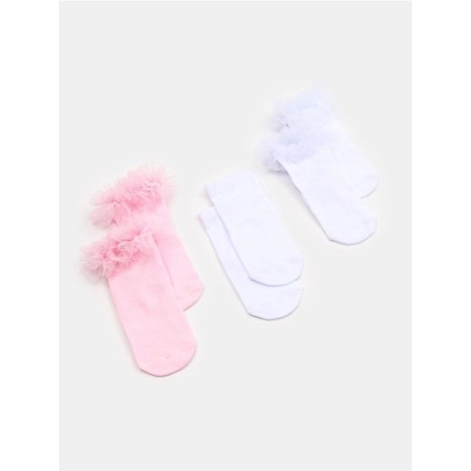 Sinsay - Skarpetki z ozdobny tiulem 3 pack - wielobarwny ze sklepu Sinsay w kategorii Skarpetki dziecięce - zdjęcie 187513587