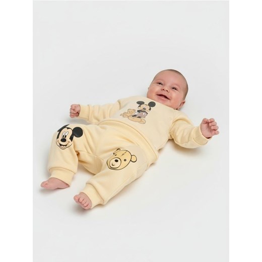 Sinsay - Spodnie z polarem w środku Mickey Mouse - kremowy ze sklepu Sinsay w kategorii Odzież dla niemowląt - zdjęcie 187513589