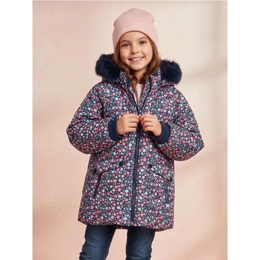 Sinsay - Kurtka ocieplana z kapturem - granatowy ze sklepu Sinsay w kategorii Kurtki dziewczęce - zdjęcie 187513669