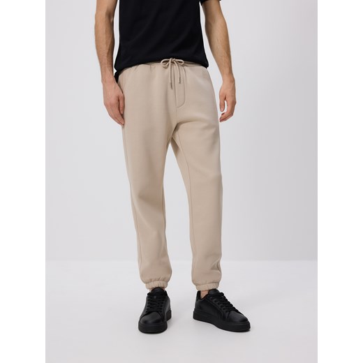 Reserved - Spodnie dresowe regular fit - beżowy ze sklepu Reserved w kategorii Spodnie męskie - zdjęcie 187514585