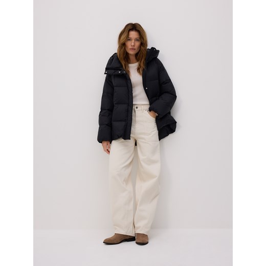 Reserved - Puchowa kurtka z kapturem - czarny ze sklepu Reserved w kategorii Kurtki damskie - zdjęcie 187514799