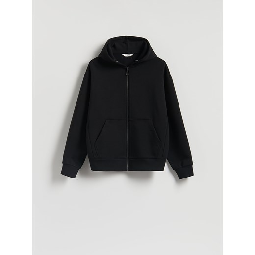 Reserved - Gładka bluza z kapturem - czarny ze sklepu Reserved w kategorii Bluzy męskie - zdjęcie 187514845