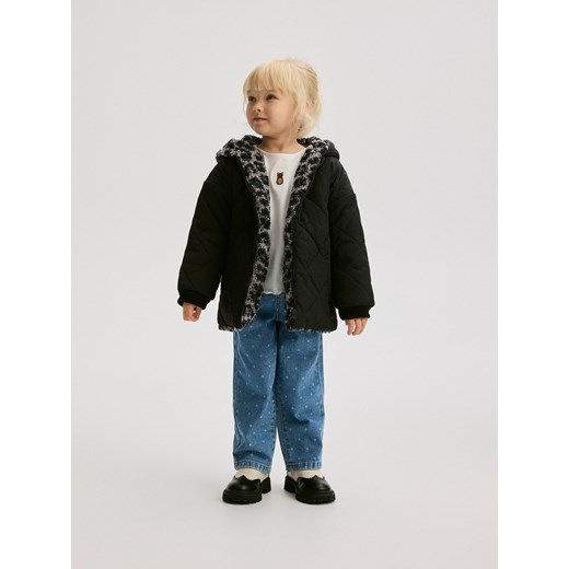 Reserved - Dwustronna kurtka z kapturem - czarny Reserved 92 (1 wyprzedaż Reserved