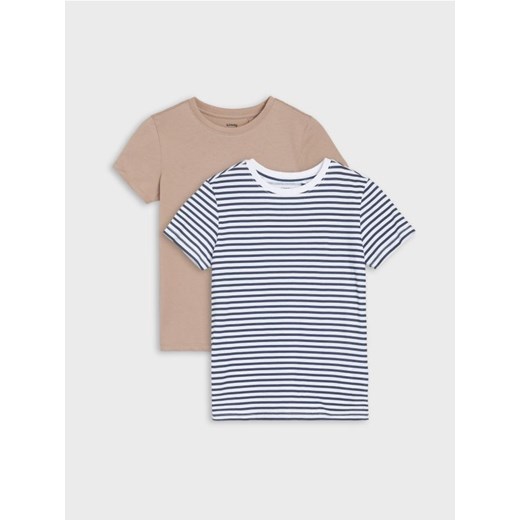 Sinsay - Koszulki z krótkim rękawem 2 pack - biały ze sklepu Sinsay w kategorii T-shirty chłopięce - zdjęcie 187515179