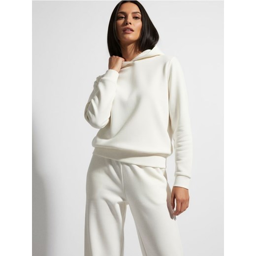 Sinsay - Bluza z kapturem i kieszenią - kremowy ze sklepu Sinsay w kategorii Bluzy damskie - zdjęcie 187515185