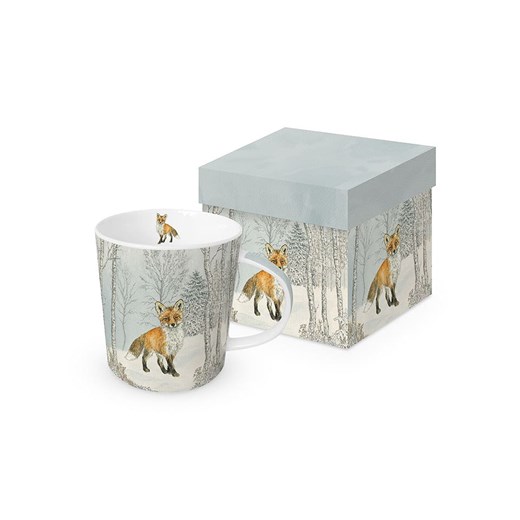 ppd Kubek jumbo &quot;Renard Hiver&quot; w kolorze szaro-pomarańczowym - 350 ml ze sklepu Limango Polska w kategorii Naczynia - zdjęcie 187515299