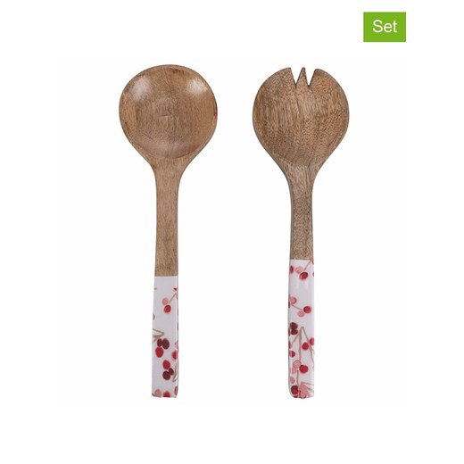 Villa d´Este 2-częściowy zestaw w kolorze brązowo-białym - dł. 33,5 cm ze sklepu Limango Polska w kategorii Sztućce - zdjęcie 187515638