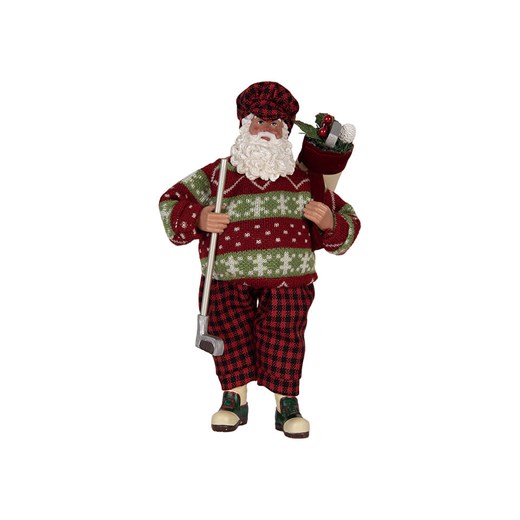 Clayre &amp; Eef Figurka dekoracyjna w kolorze czerwono-zielonym - wys. 28 cm ze sklepu Limango Polska w kategorii Dekoracje - zdjęcie 187515917