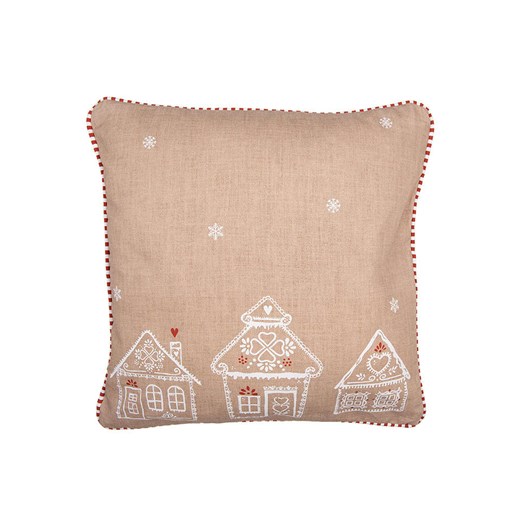 Clayre &amp; Eef Poszewka w kolorze beżowym na poduszkę - 40 x 40 cm ze sklepu Limango Polska w kategorii Poduszki dekoracyjne - zdjęcie 187515987