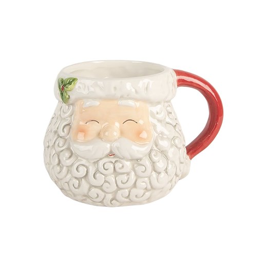 Clayre &amp; Eef Kubek jumbo w kolorze biało-czerwonym - 550 ml ze sklepu Limango Polska w kategorii Dzbanki i zaparzacze - zdjęcie 187515989