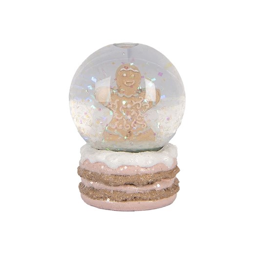 Clayre &amp; Eef Kula śnieżna w kolorze beżowo-jasnoróżowym - wys. 7 x Ø 5 cm ze sklepu Limango Polska w kategorii Dekoracje - zdjęcie 187515996