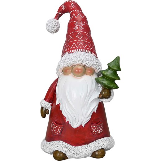 POSIWIO Figurka dekoracyjna &quot;Santa Claus&quot; w kolorze czerwonym - 12 x 22 x 10 cm ze sklepu Limango Polska w kategorii Dekoracje - zdjęcie 187516016