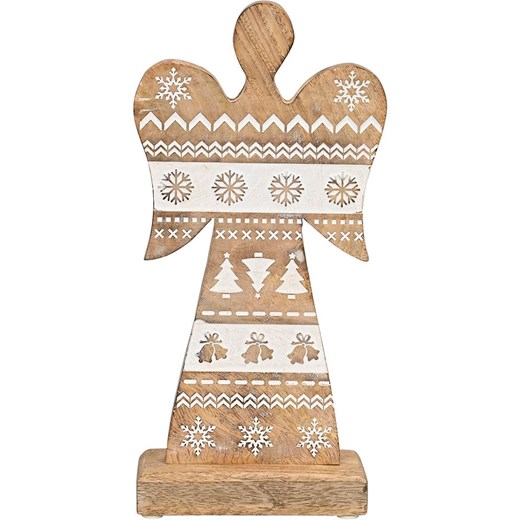 POSIWIO Figurka dekoracyjna &quot;Angel&quot; w kolorze beżowym - 13,5 x 27 x 5 cm ze sklepu Limango Polska w kategorii Dekoracje - zdjęcie 187516027