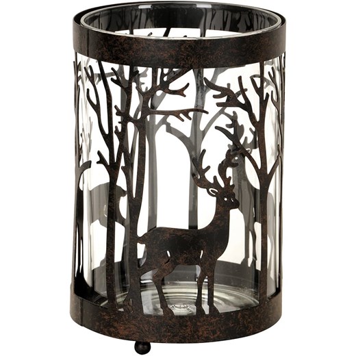 POSIWIO Świecznik &quot;Deer&quot; w kolorze brązowym - wys. 19 x Ø 13 cm ze sklepu Limango Polska w kategorii Świeczniki - zdjęcie 187516037