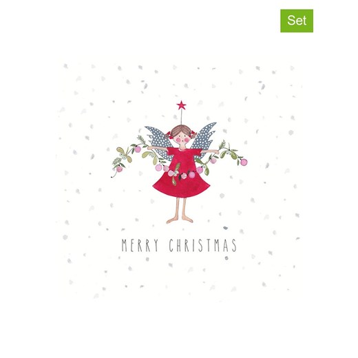 ppd Serwetki (40 szt.) &quot;Angelina&quot; w kolorze biało-czerwonym ze sklepu Limango Polska w kategorii Akcesoria kuchenne - zdjęcie 187516148