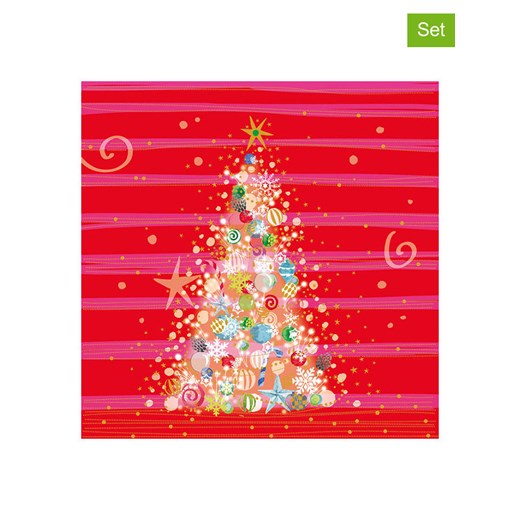 ppd Serwetki (40 szt.) &quot;Christmas&quot; w kolorze czerwonym ze wzorem ze sklepu Limango Polska w kategorii Akcesoria kuchenne - zdjęcie 187516149