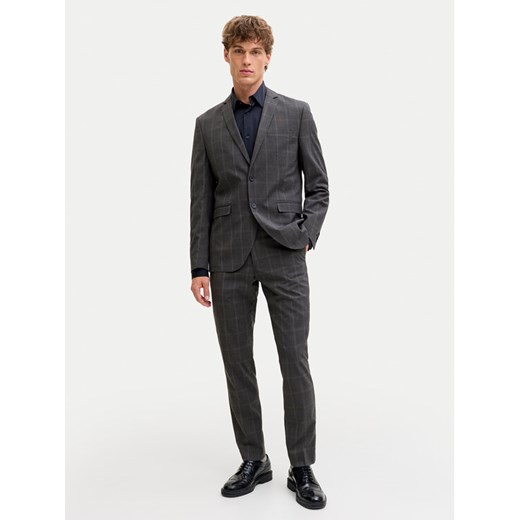Jack & Jones Garnitur Franco 12183530 Szary Super Slim Fit ze sklepu MODIVO w kategorii Garnitury męskie - zdjęcie 187516457