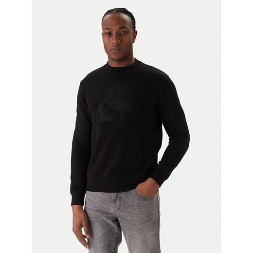 KARL LAGERFELD Bluza 705027 561910 Czarny Regular Fit ze sklepu MODIVO w kategorii Bluzy męskie - zdjęcie 187516458