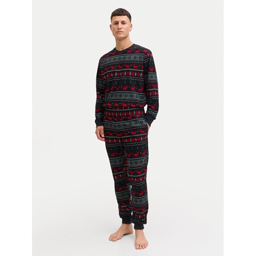 Jack & Jones Piżama Tristan 12285375 Czarny Loose Fit ze sklepu MODIVO w kategorii Piżamy męskie - zdjęcie 187516459