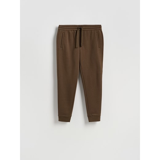 Reserved - Spodnie dresowe slim fit - brązowy ze sklepu Reserved w kategorii Spodnie męskie - zdjęcie 187516908