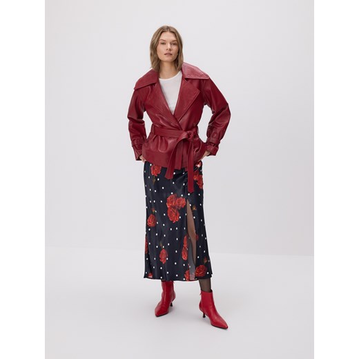 Reserved - Spódnica w kwiatowy wzór - czarny ze sklepu Reserved w kategorii Spódnice - zdjęcie 187516929