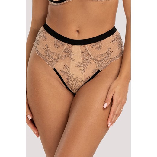 Unikat Atina figi z wysokim stanem i koronką beż-czarny ze sklepu kontri.pl w kategorii Majtki damskie - zdjęcie 187518538