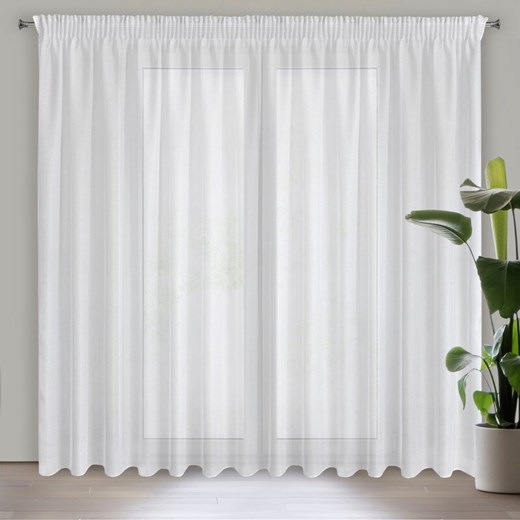 FIRANA GOTOWA REBECCA NA TAŚMIE 400 X 250 CM BIAŁY ze sklepu lenaodniemowlakadoszkolniaka.pl w kategorii Firany - zdjęcie 187518706