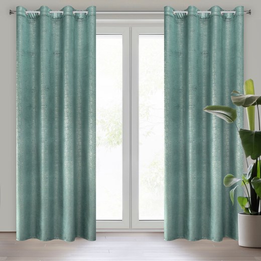 ZASŁONA GOTOWA MABEL 140 X 250 CM TURKUSOWY ze sklepu lenaodniemowlakadoszkolniaka.pl w kategorii Zasłony - zdjęcie 187518726