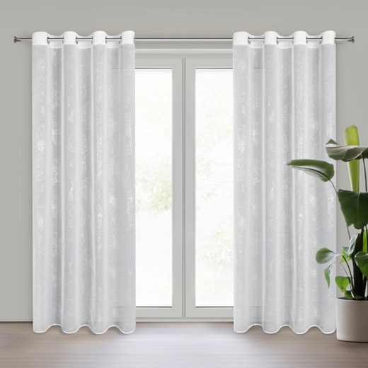 ZASŁONA GOTOWA SAGI 140 X 250 CM BIAŁY ze sklepu lenaodniemowlakadoszkolniaka.pl w kategorii Zasłony - zdjęcie 187519019